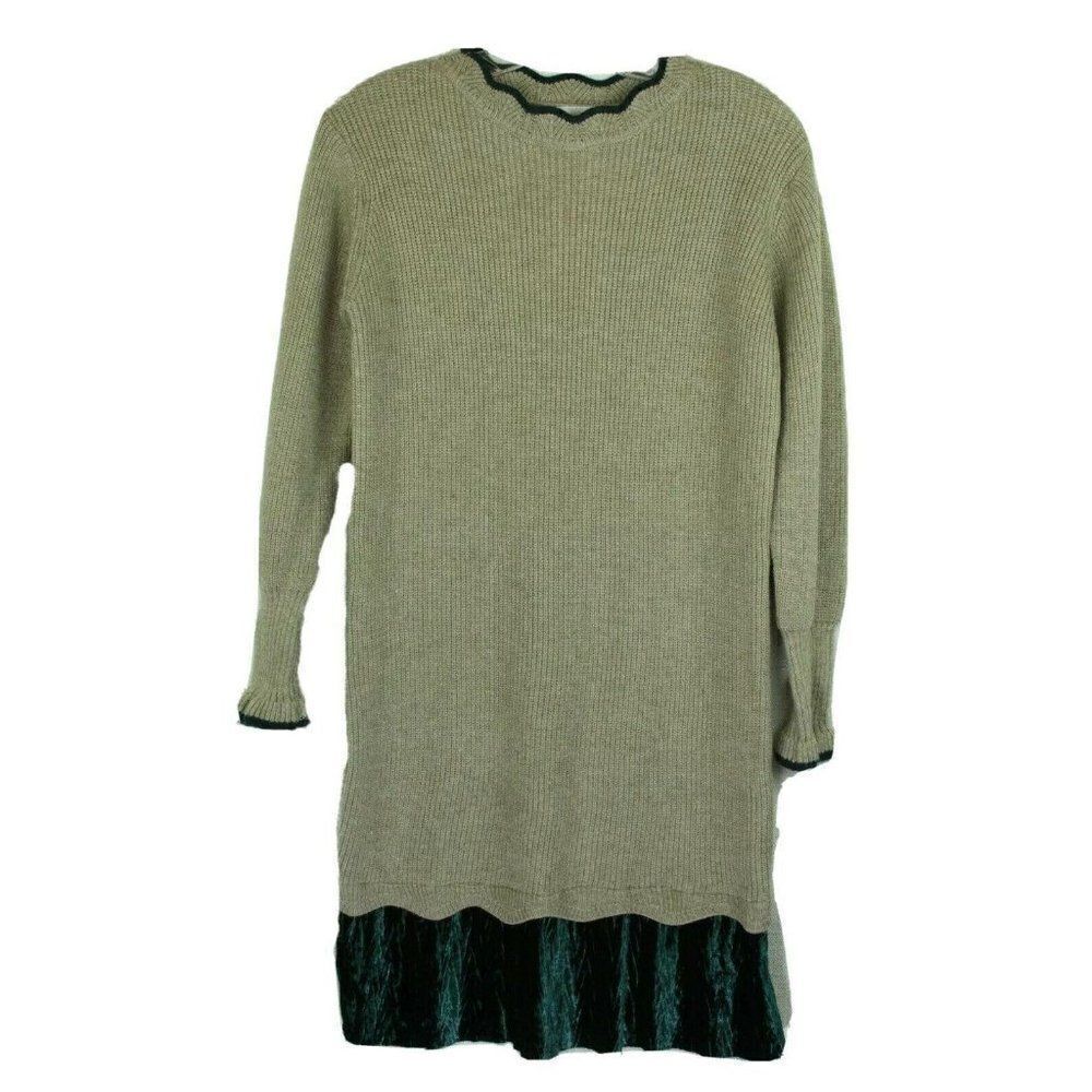 Goodnight Macaroon S Sweater Dress Velvet Ruffle